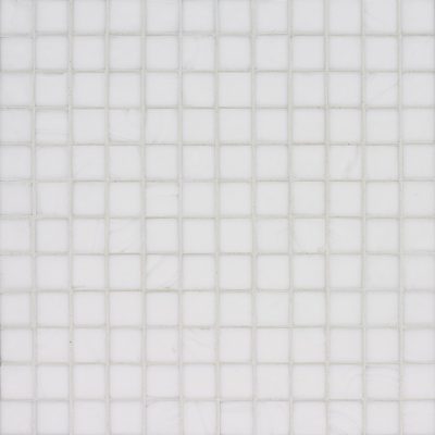 White Matte 1″ x 1″ Mosaic