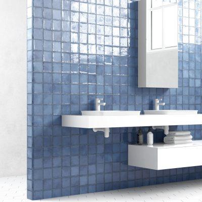 Adone Thistle Blue 4″ x 4″ Ceramic Tile
