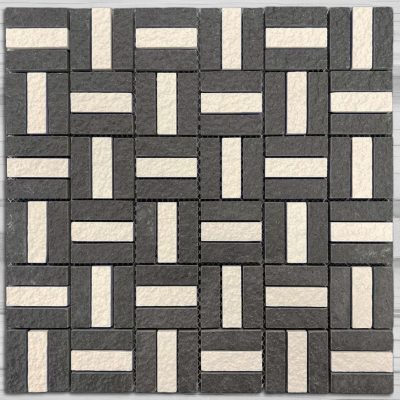 Metro Black Beige Texture Parquet
